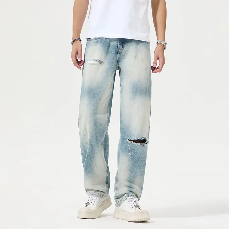 FAIRWHALE Jeans Unisex Light Blue-6
