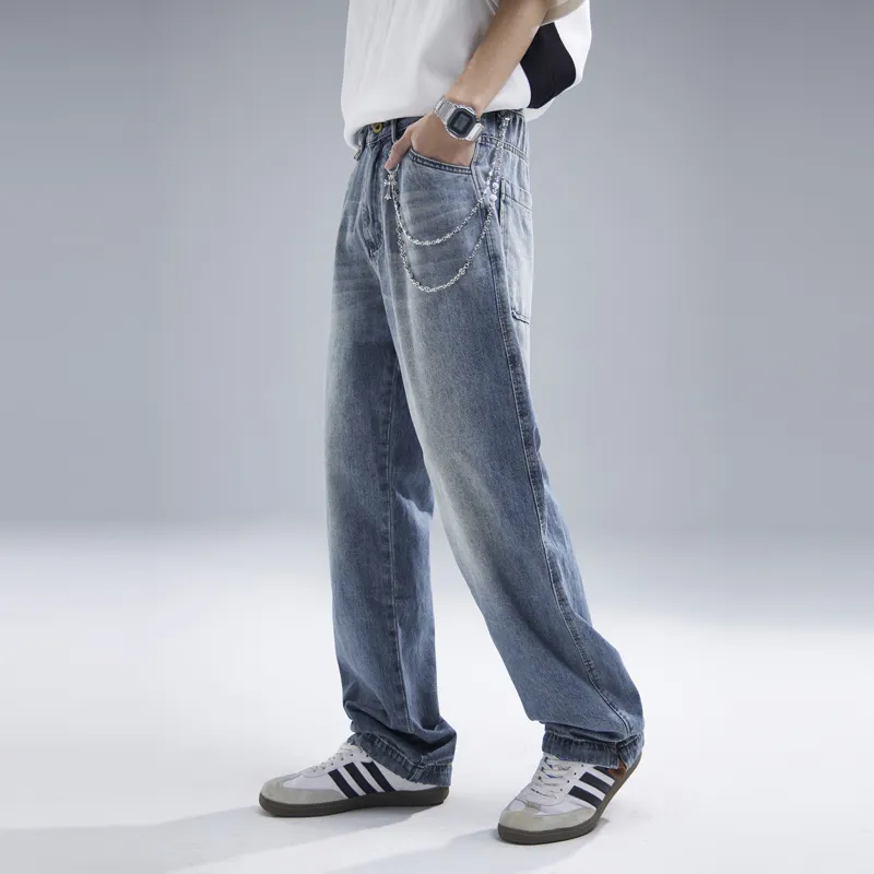 FAIRWHALE Jeans Unisex Blue White-6