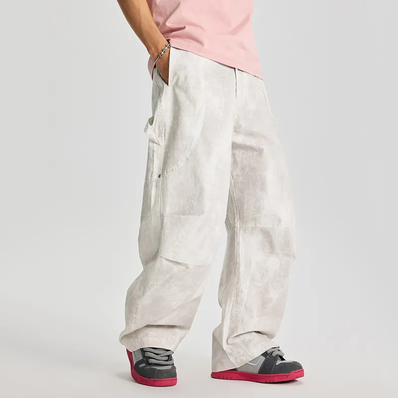 FAIRWHALE Casual Pants Unisex White-5