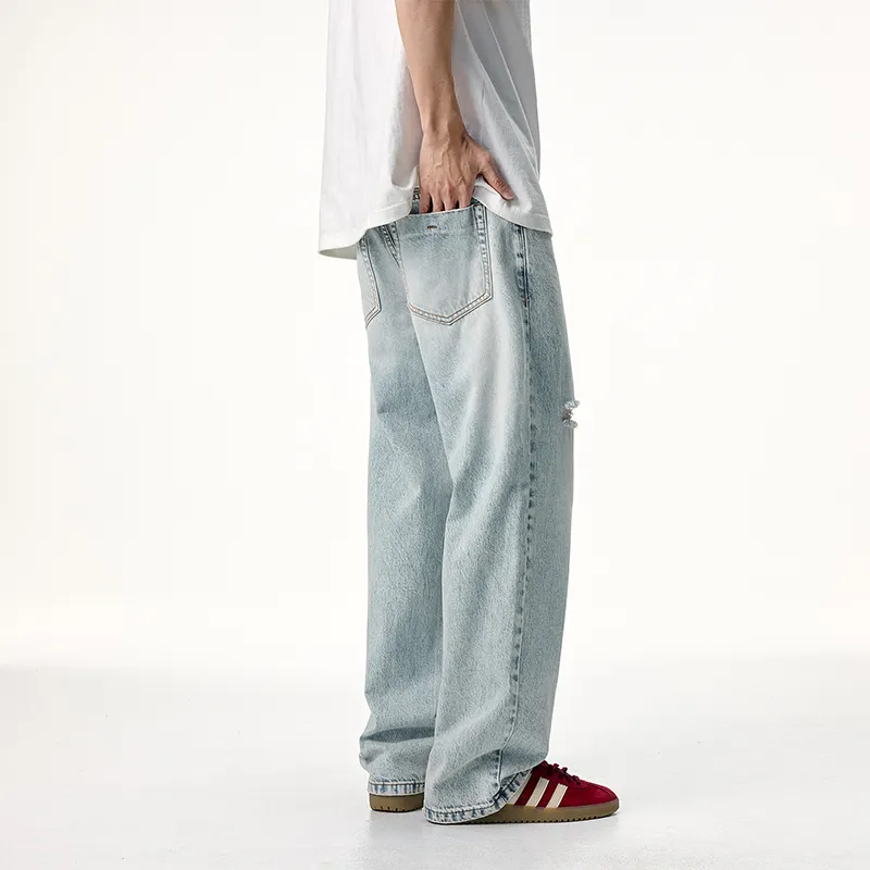 FAIRWHALE Jeans Unisex Light Blue-5