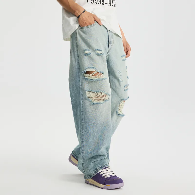 FAIRWHALE Jeans Unisex Light Blue-6