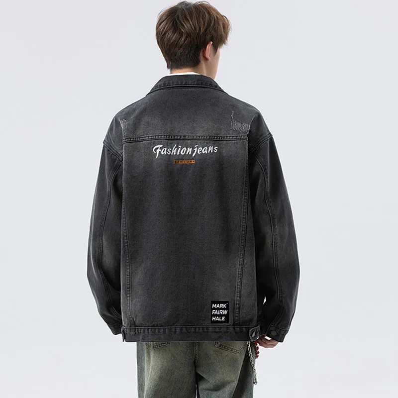 FAIRWHALE Denim Jacket Unisex Black-5