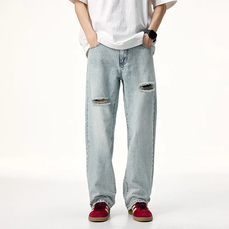 FAIRWHALE Jeans Unisex Light Blue-2