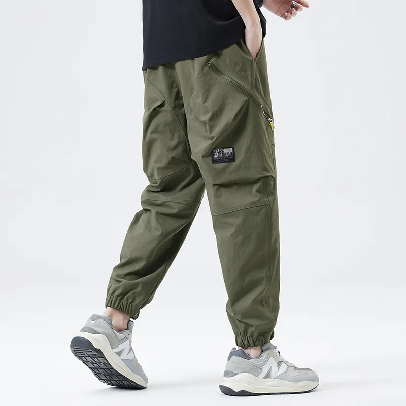 FAIRWHALE Spring Summer Harem Pants Unisex Army Green-6