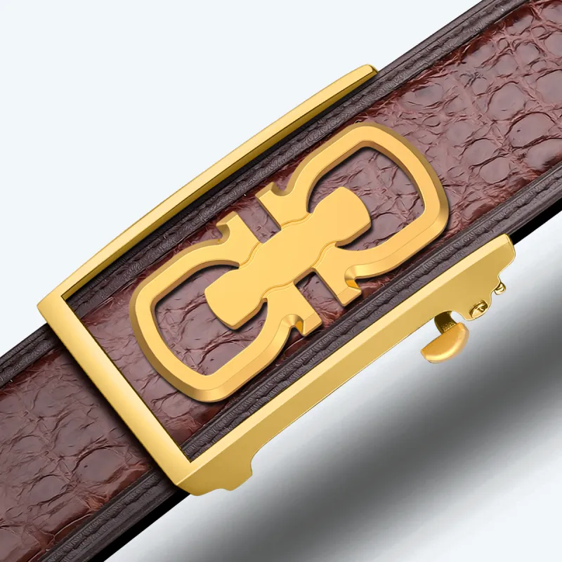 CATELLES Patchwork Free Crocodile Leather Leather Belts Men's 3.8cm-11