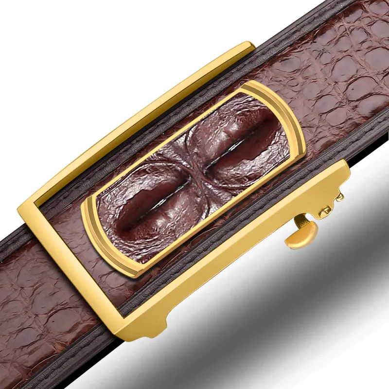 CATELLES Crocodile Leather Leather Belts Men's 3.5cm 3.8cm-12