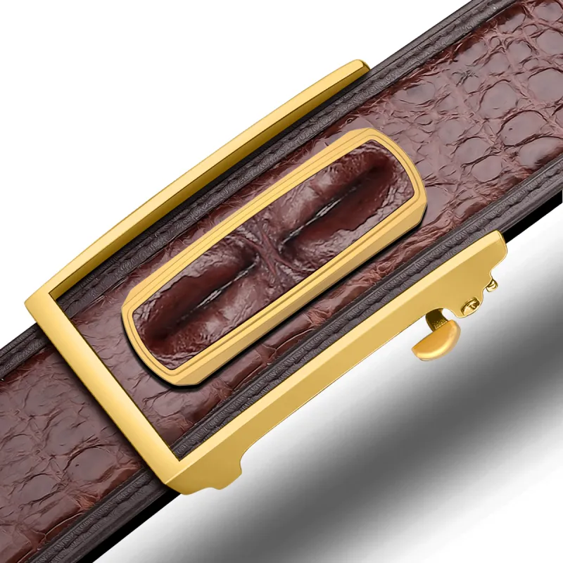 CATELLES Crocodile Leather Leather Belts Men's 3.5/3.8cm-11