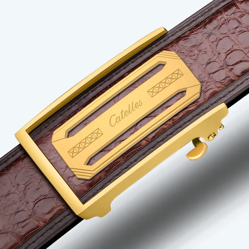 CATELLES Crocodile Leather Leather Belts Men's 3.5cm/3.8cm-12