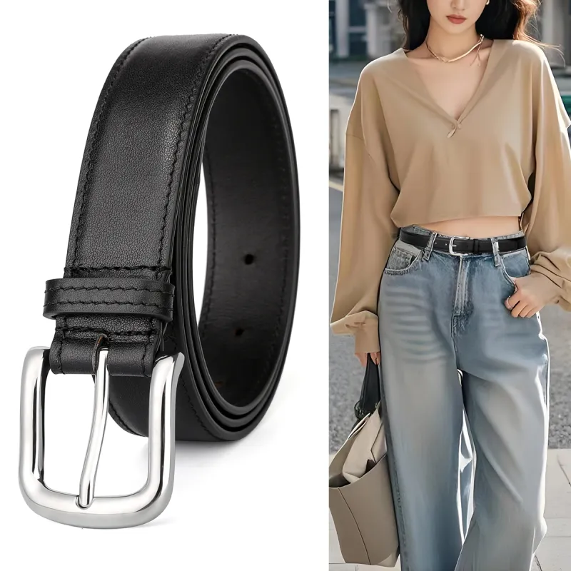 CATELLES Top Grain Cow Leather Belts Women's 3cm-3