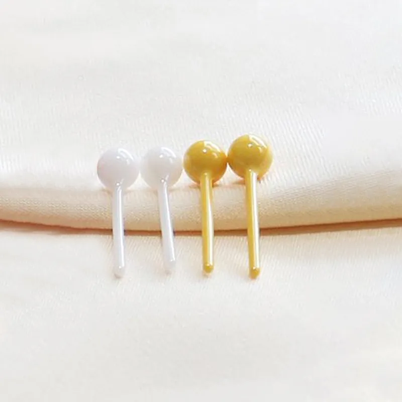 PAYMERY Ceramic Stud Earrings Unisex-2