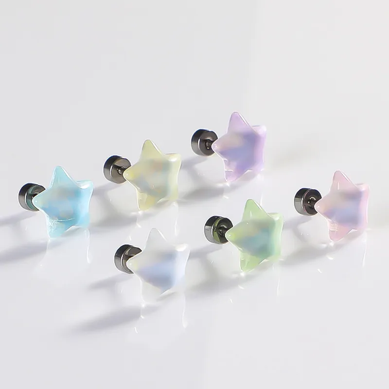 PAYMERY Titanium Steel Stud Earrings Unisex-14