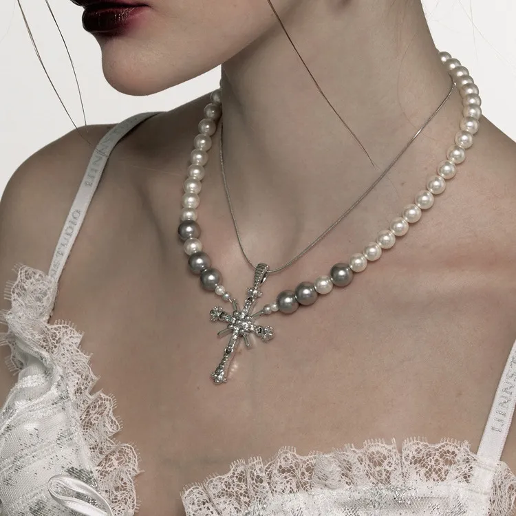 CRUISO Faux Pearl Necklaces Unisex-1
