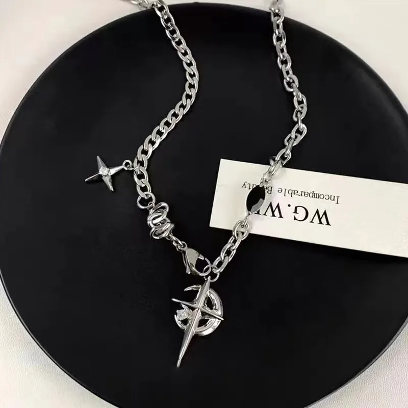 CRUISO Titanium Steel Necklaces Unisex-2