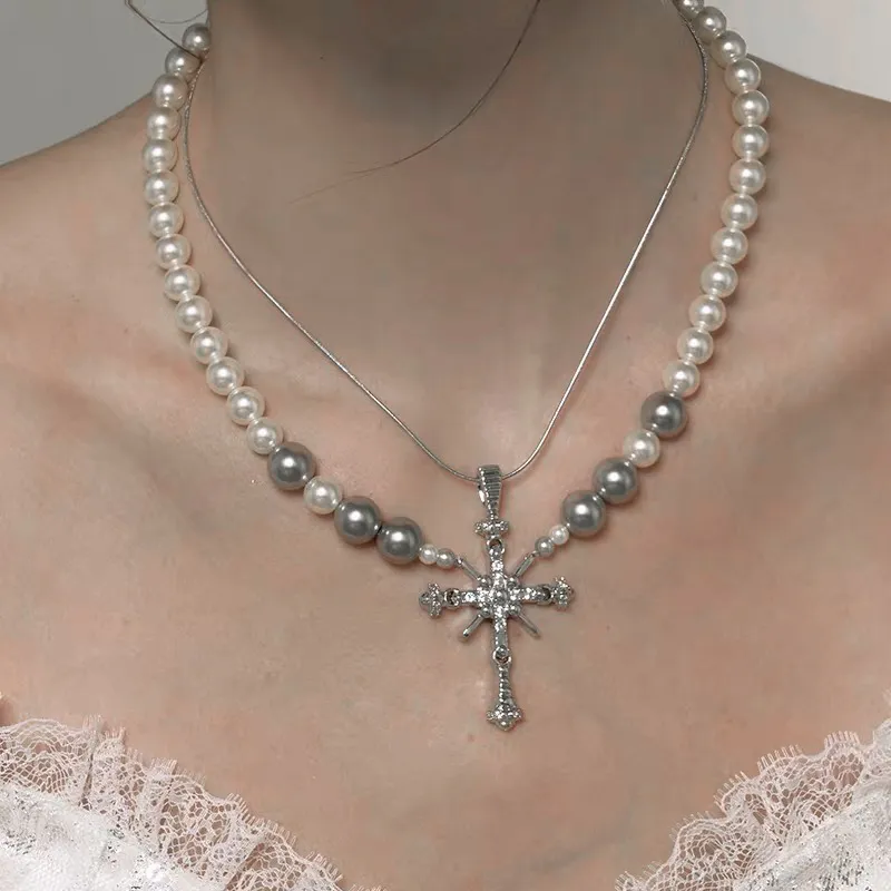 CRUISO Faux Pearl Necklaces Unisex-2
