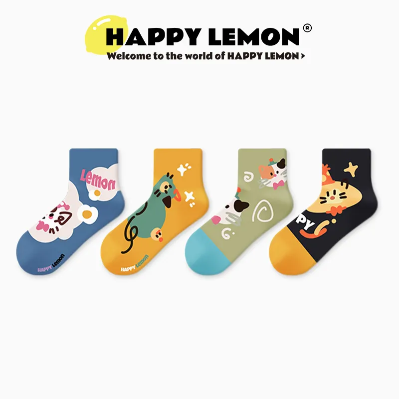 Happylemon Mid Calf Socks Women's 5 Pack-13