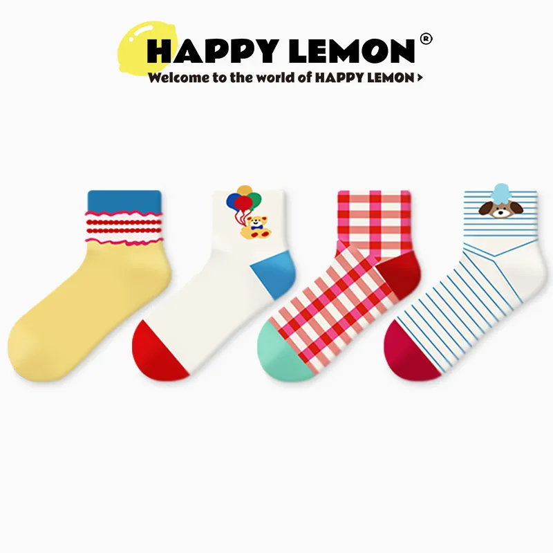 Happylemon Mid Calf Socks Women's 5 Pack-17