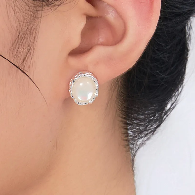 GITHA Mother Of Pearl Stud Earrings Women's-2