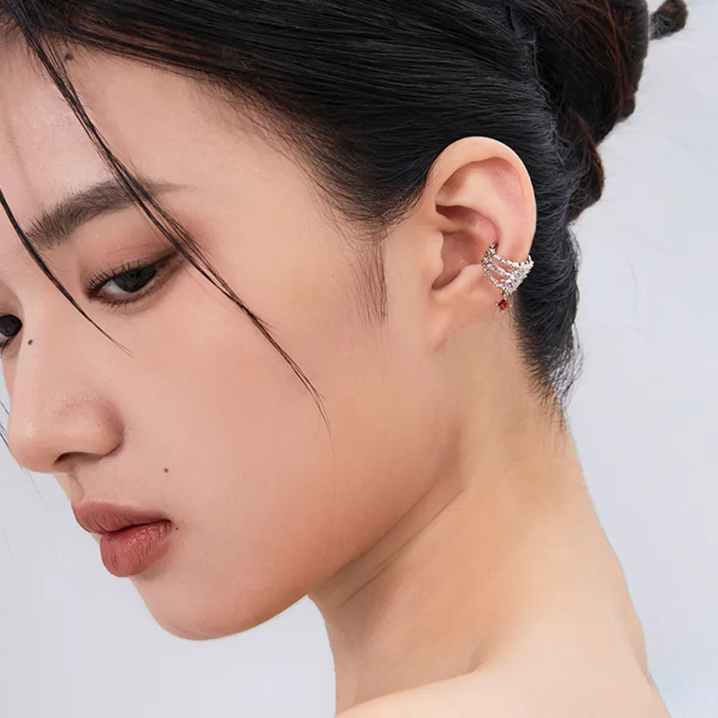 GITHA All over 925 Silver Clip On Earrings Unisex-4