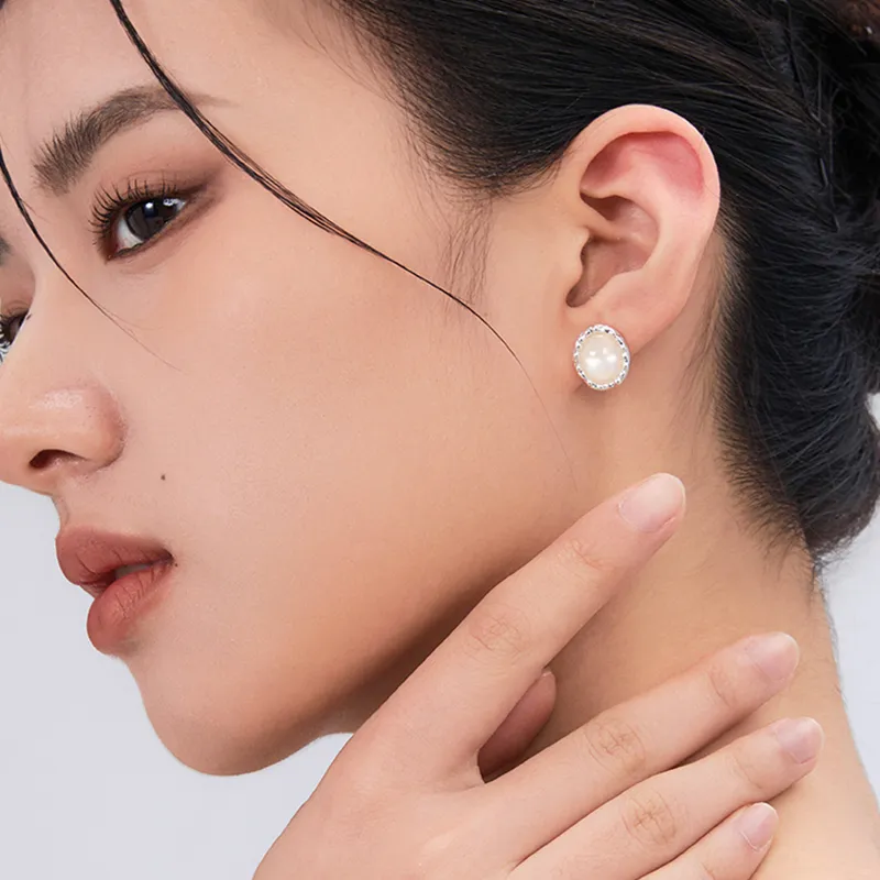 GITHA Mother Of Pearl Stud Earrings Women's-3