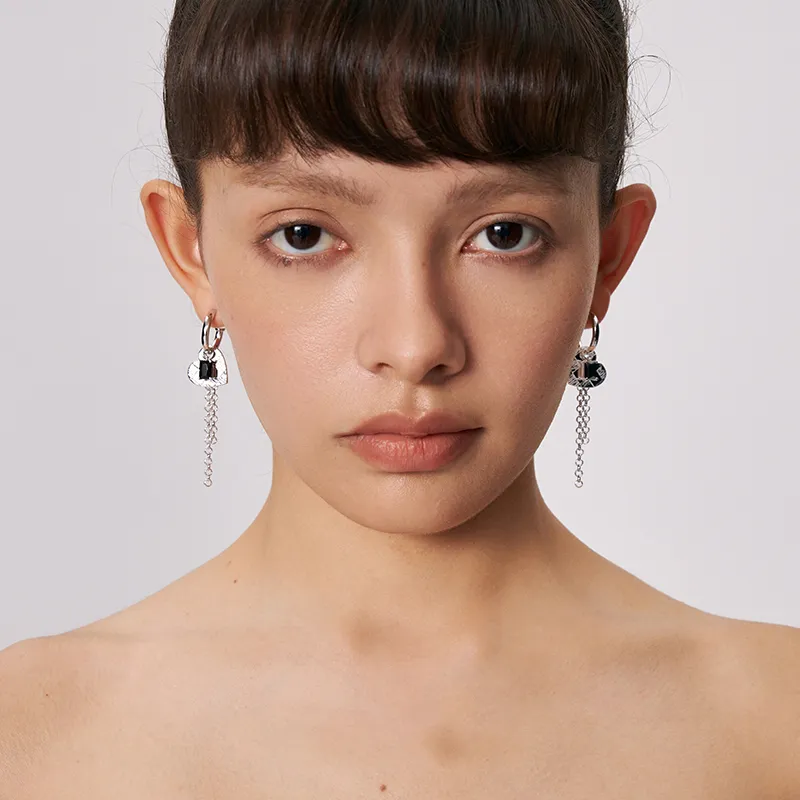 GITHA 925 Silver Needles Earrings Unisex-2