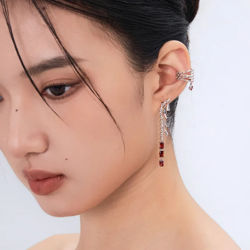 GITHA All over 925 Silver Clip On Earrings Unisex-2
