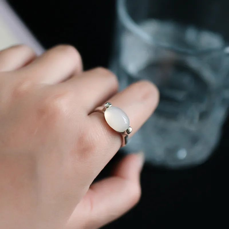 GITHA Natural Agate Rings Unisex-2