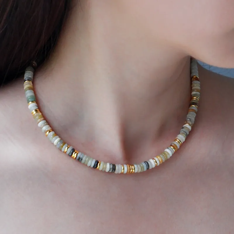 GITHA Green Aventurine Necklaces Women's-2