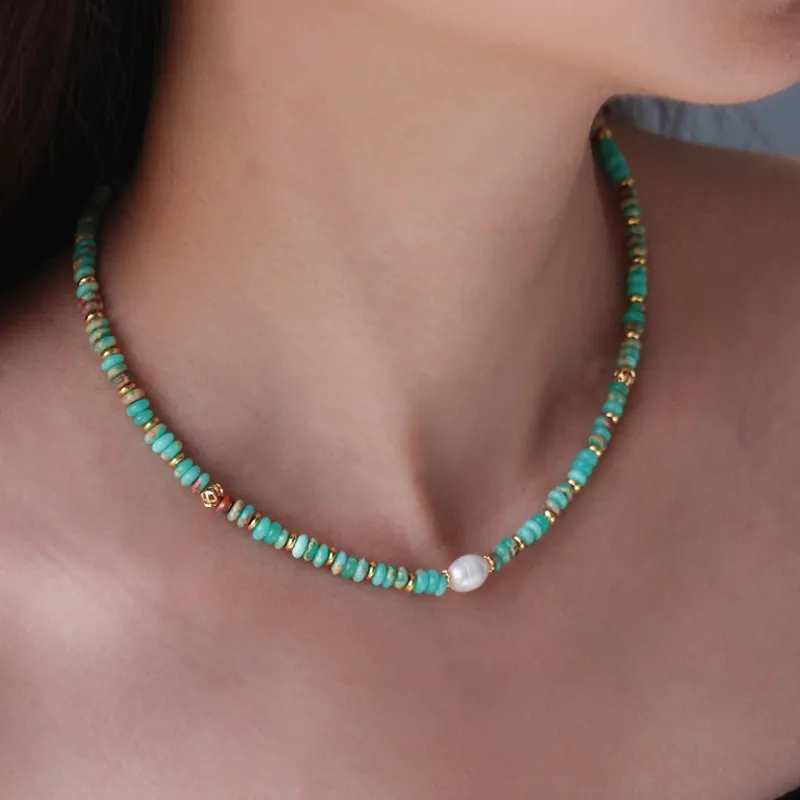 GITHA Shoushan Stone Necklaces Unisex-4