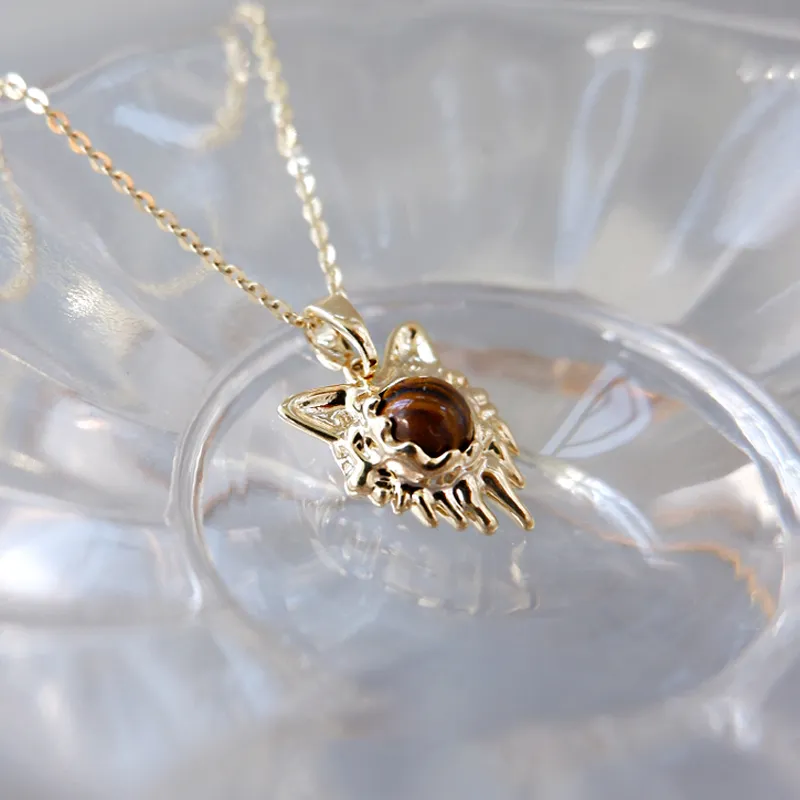 GITHA Tiger's Eye Stone Necklaces Unisex-3