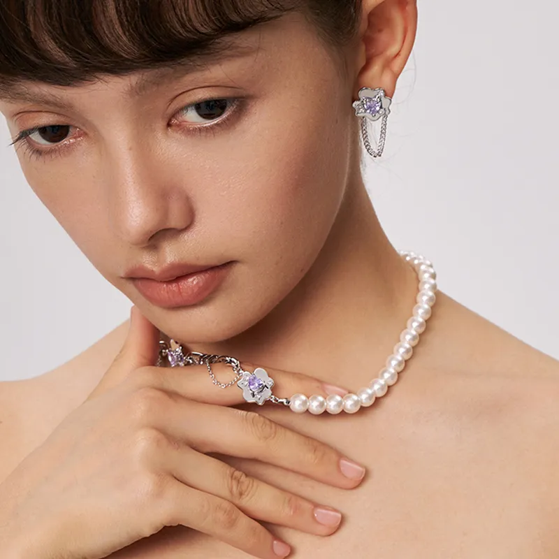 GITHA Faux Pearl Necklaces Women's White-1
