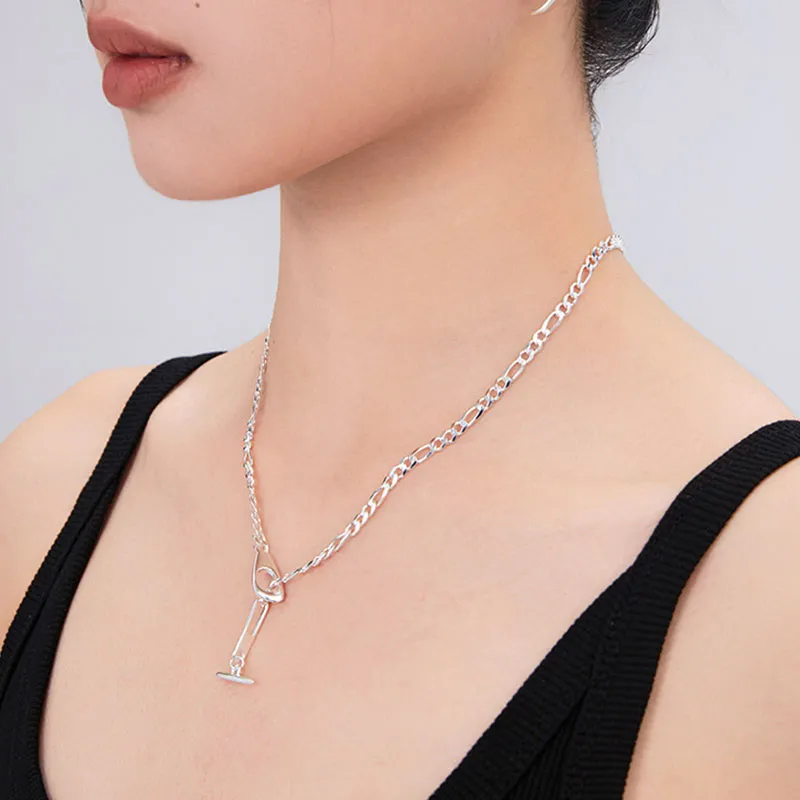 GITHA 925 Sterling Silver Necklaces Unisex-1