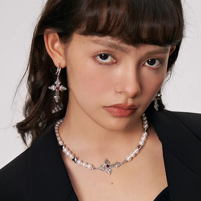 GITHA 925 Silver Needles Earrings Unisex-1