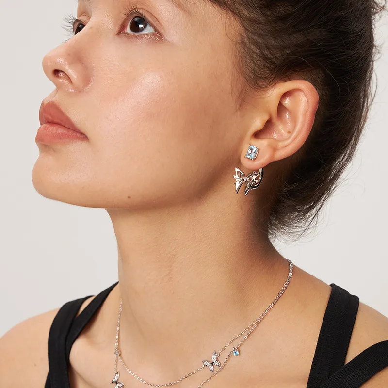 GITHA Synthetic Cubic Zirconia Earrings Women's-3