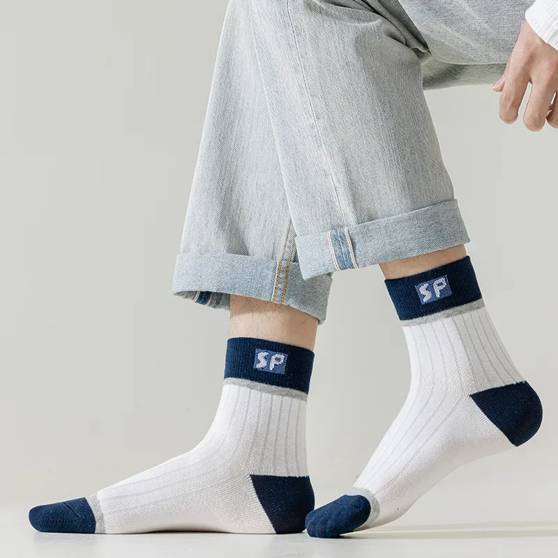 Master Mid-Calf Socks Men's Shopping Bag Combo Set-5