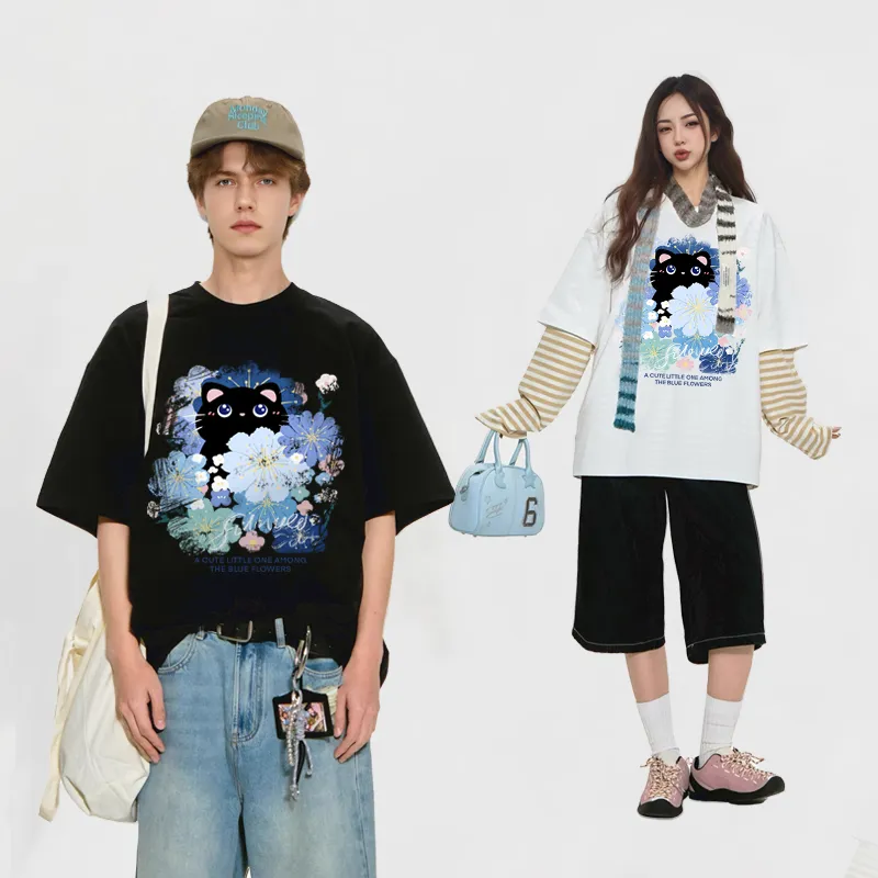 ILYOIL Drop Shoulder Sleeve T Shirt Unisex-5