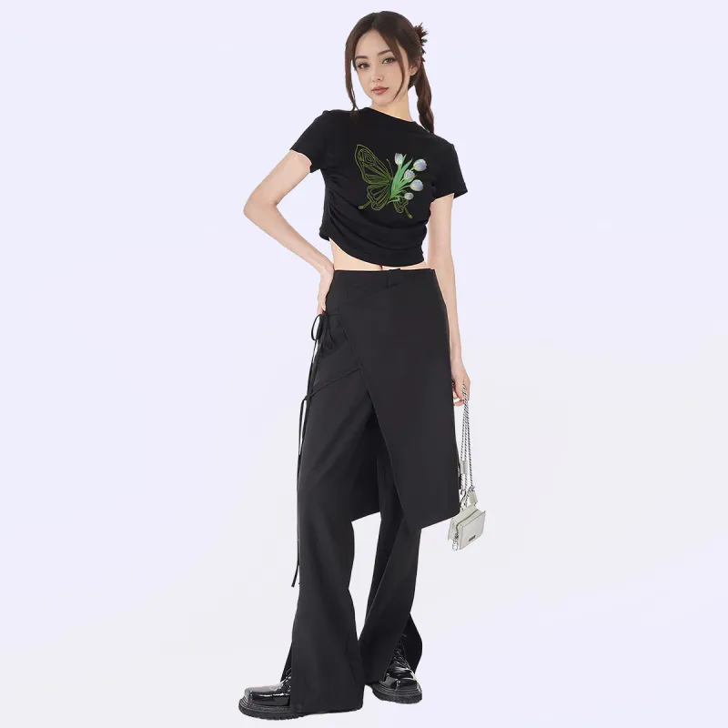 ILYOIL Set in Sleeve T Shirt Women's-8