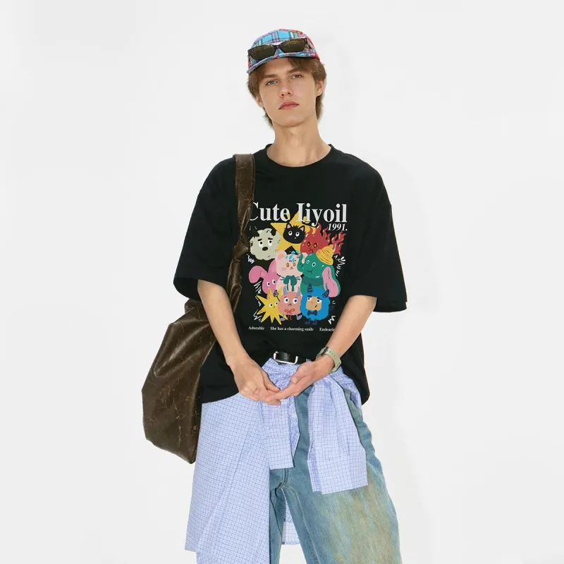 ILYOIL Drop Shoulder Sleeve T Shirt Unisex-15
