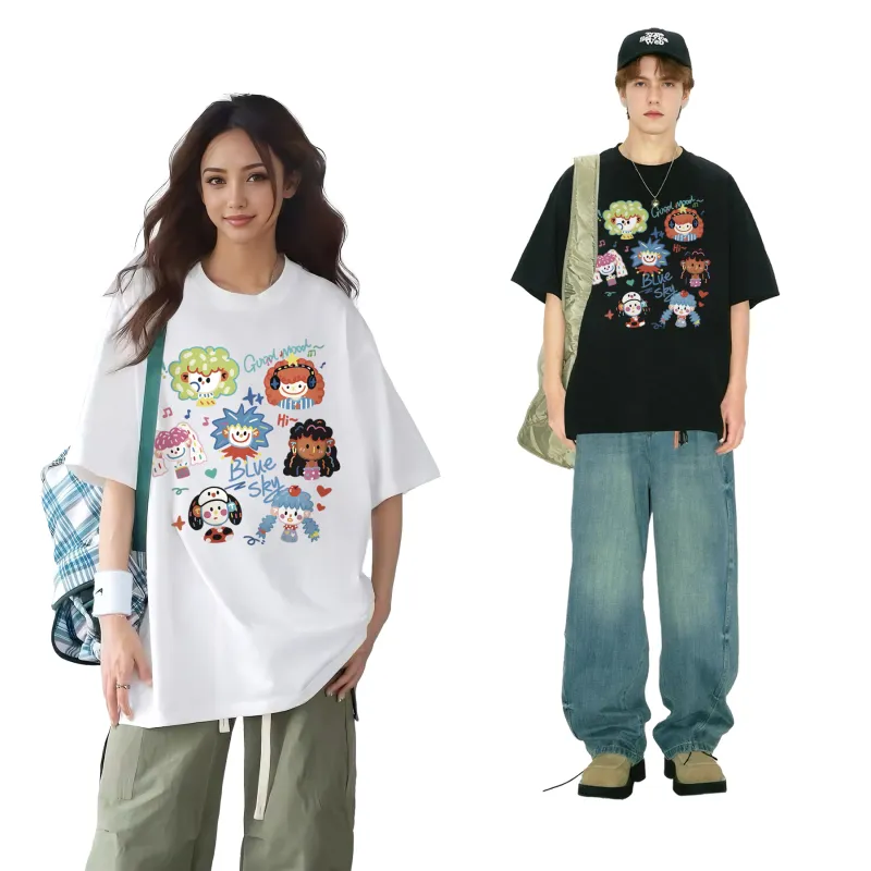 ILYOIL Drop Shoulder Sleeve T Shirt Unisex-4