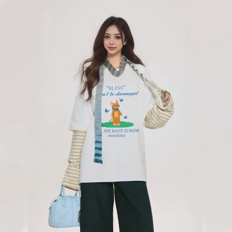 ILYOIL Drop Shoulder Sleeve T Shirt Unisex-7