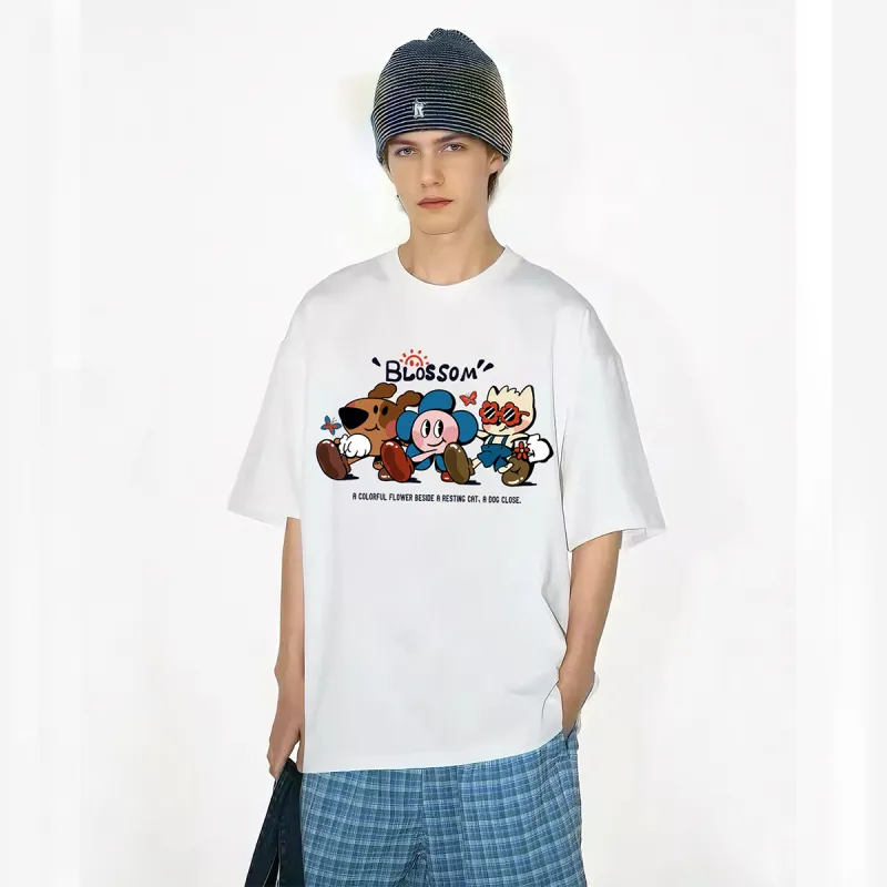 ILYOIL Drop Shoulder Sleeve T Shirt Unisex-7