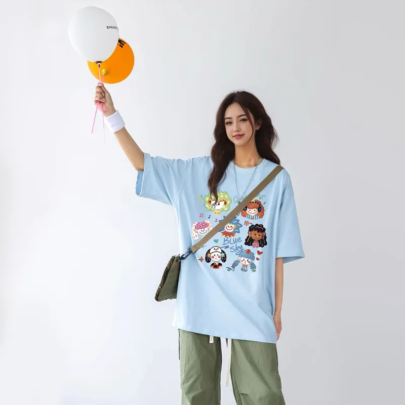 ILYOIL Drop Shoulder Sleeve T Shirt Unisex-13