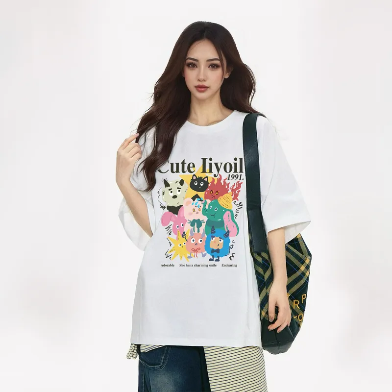 ILYOIL Drop Shoulder Sleeve T Shirt Unisex-16