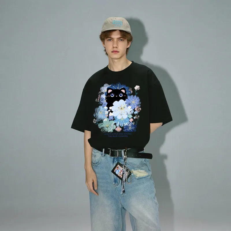 ILYOIL Drop Shoulder Sleeve T Shirt Unisex-4