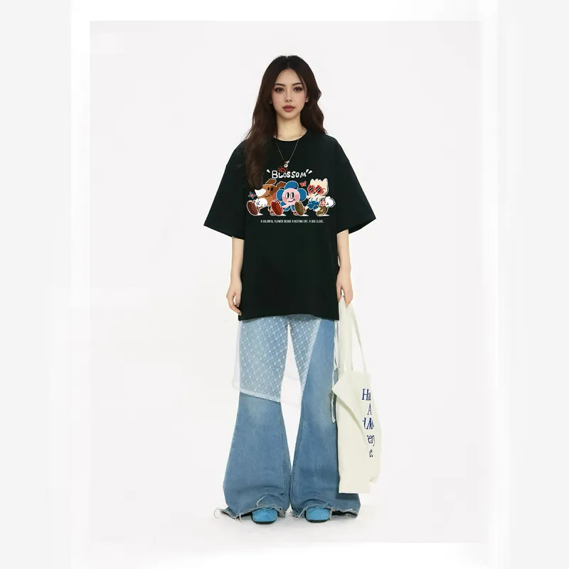 ILYOIL Drop Shoulder Sleeve T Shirt Unisex-2