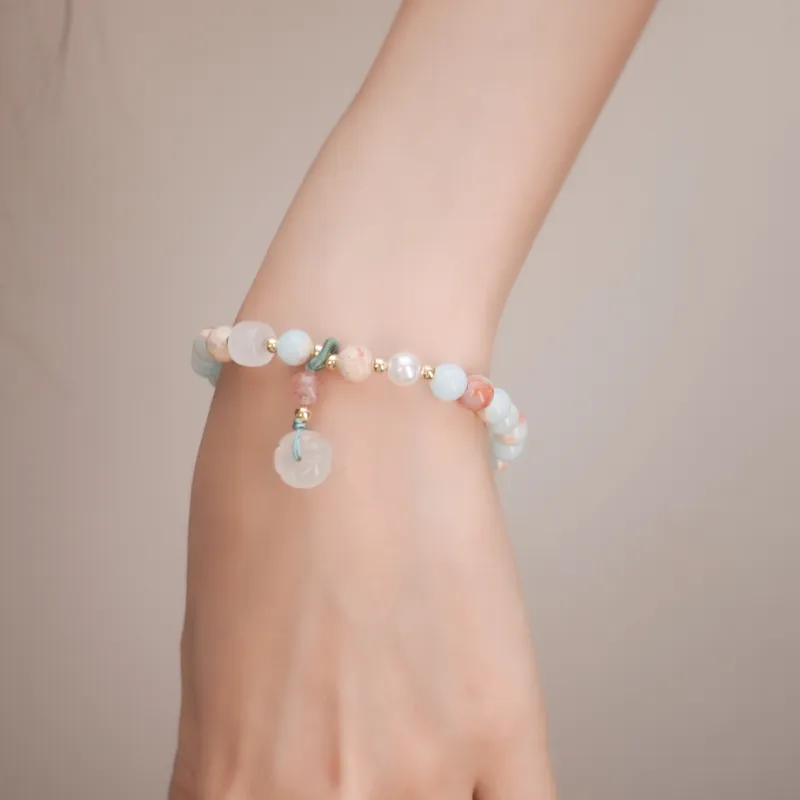 PINK U Shoushan Stone Bracelets Women's-5