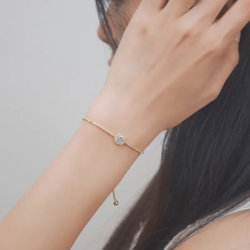 PINK U Alloy Bracelets Women's Gold-4