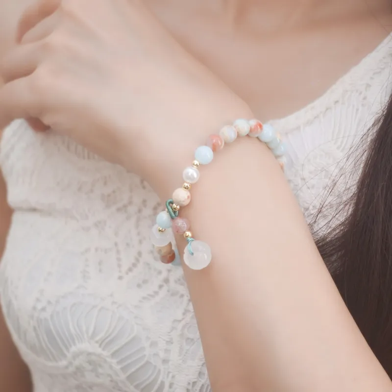 PINK U Shoushan Stone Bracelets Women's-3