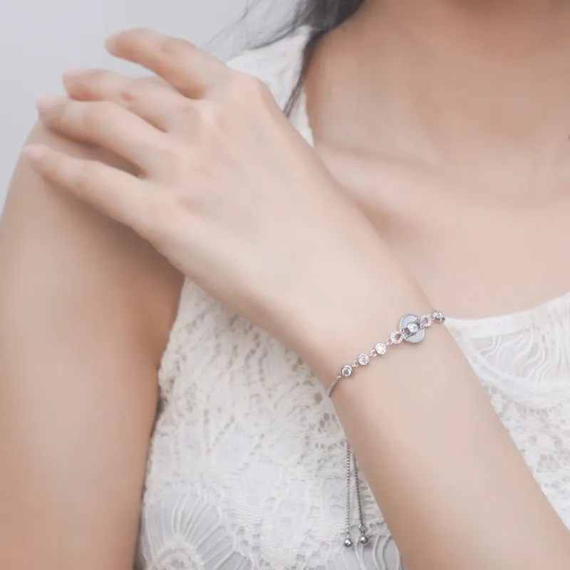 PINK U Alloy Bracelets Women's Silver-3