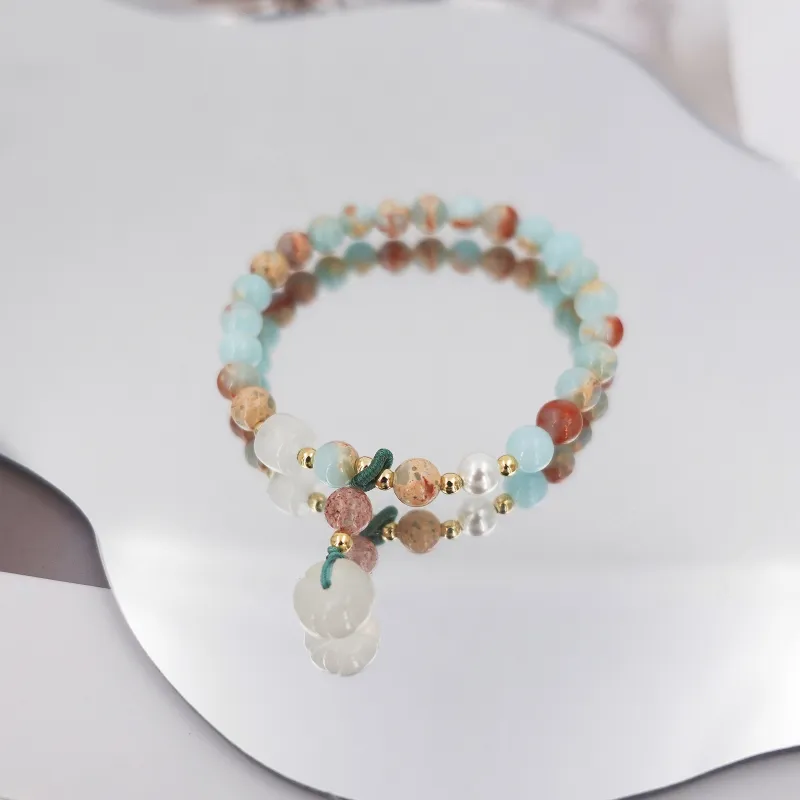 PINK U Shoushan Stone Bracelets Women's-1