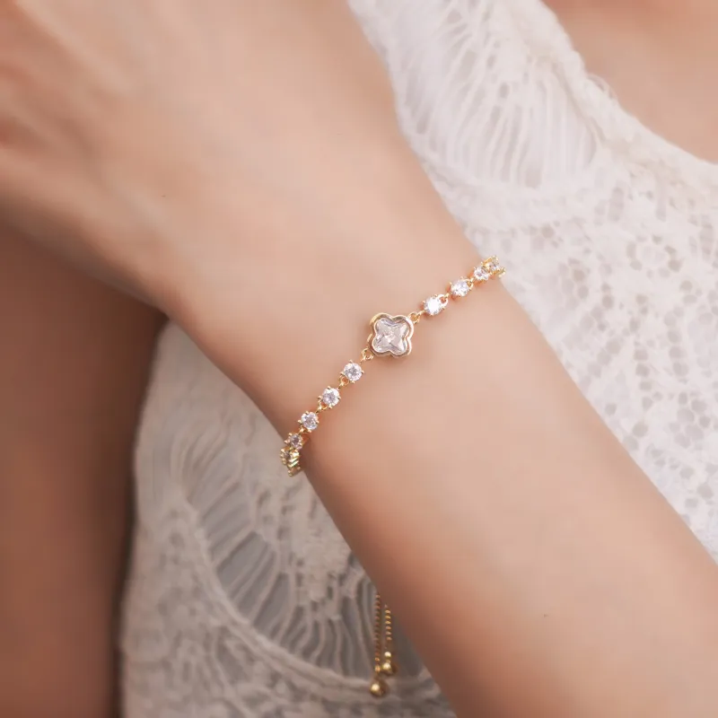PINK U Alloy Bracelets Women's Silver Gold-9
